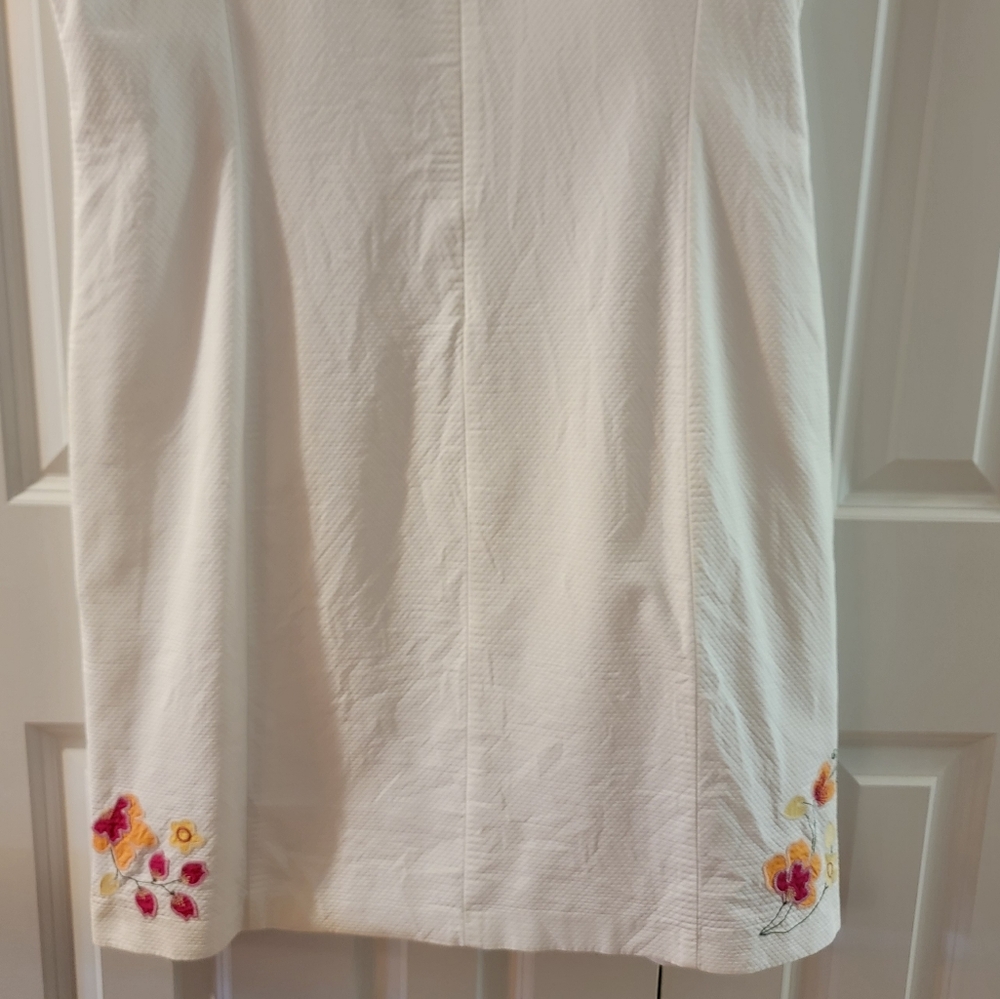 Lizgolf Women's White Square Neck Sleeveless Sheath Dress Size 18‎ - Picture 6 of 13